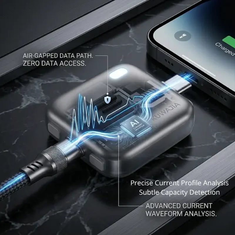Revolutionary 140W Battery Guard with Smart Auto-Stop Charging - The Ultimate Overnight Charging Solution for Phones, Laptops, and Tablets!