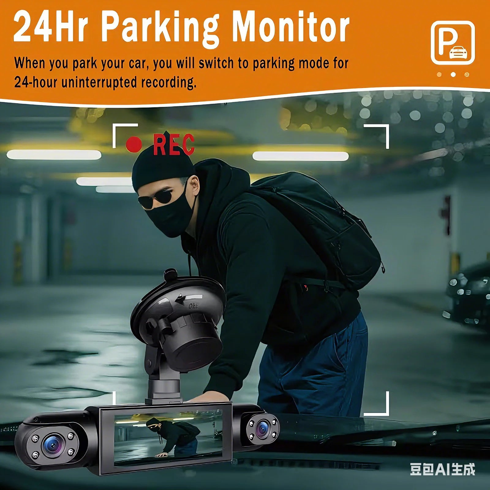 Ultimate 360-Degree Dash Cam with Four Cameras, Night Vision, and Loop Recording for Unmatched Vehicle Protection