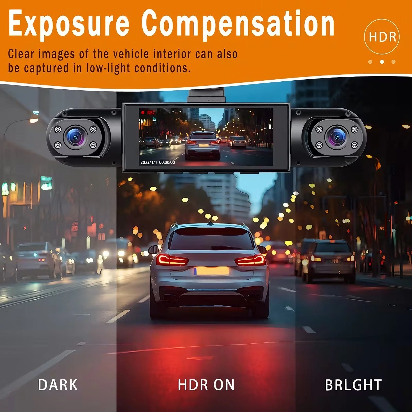 Ultimate 360-Degree Dash Cam with Four Cameras, Night Vision, and Loop Recording for Unmatched Vehicle Protection