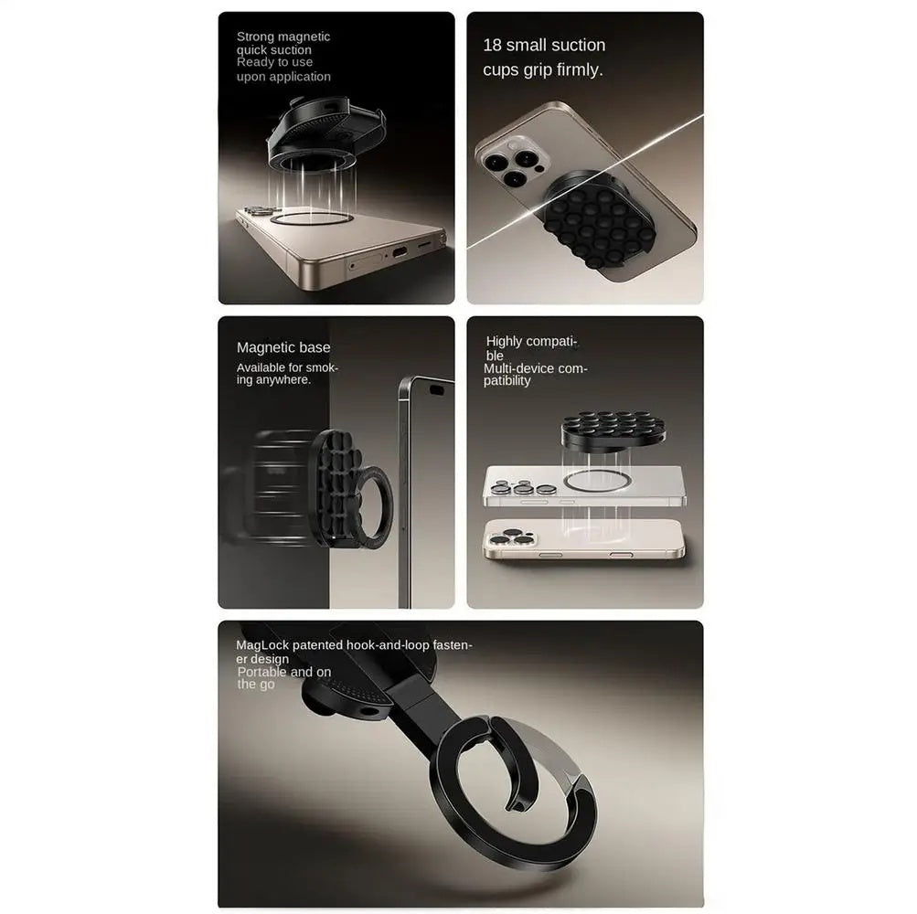Revolutionary 360-Degree Magnetic Phone Mount - Your Ultimate Dashboard Companion for Effortless One-Handed Use at Home and in the Car