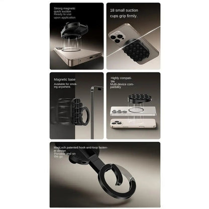 Revolutionary 360-Degree Magnetic Phone Mount - Your Ultimate Dashboard Companion for Effortless One-Handed Use at Home and in the Car