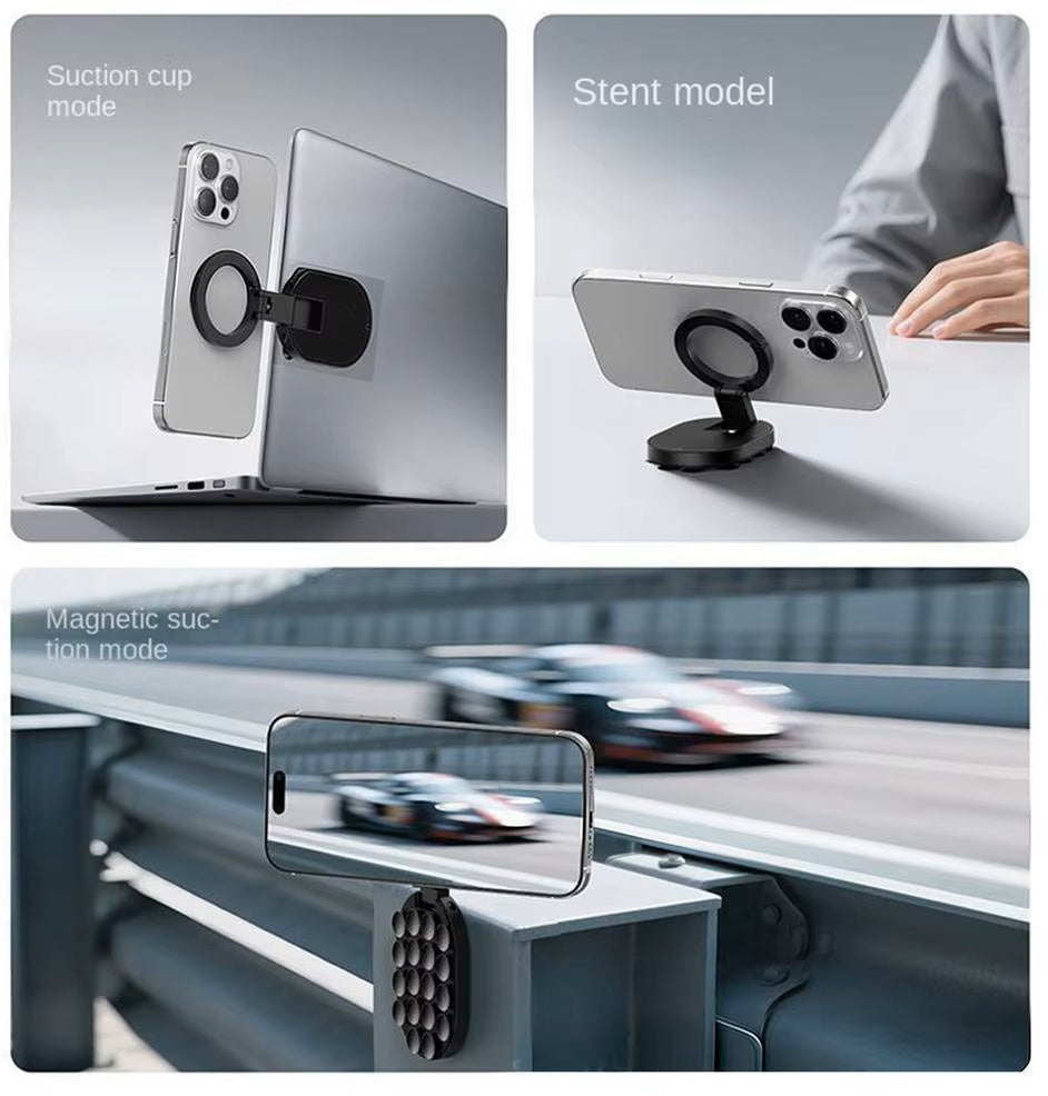 Revolutionary 360-Degree Magnetic Phone Mount - Your Ultimate Dashboard Companion for Effortless One-Handed Use at Home and in the Car
