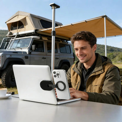 Revolutionary 360-Degree Magnetic Phone Mount - Your Ultimate Dashboard Companion for Effortless One-Handed Use at Home and in the Car