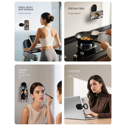 Revolutionary 360-Degree Magnetic Phone Mount - Your Ultimate Dashboard Companion for Effortless One-Handed Use at Home and in the Car
