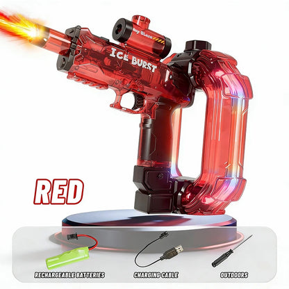 Ring-Shaped Electric Water Gun Kids Cool Toy Automatic Water Squirt Gun with Colorful Lights and Sound Summer Outdoor Toy Gift