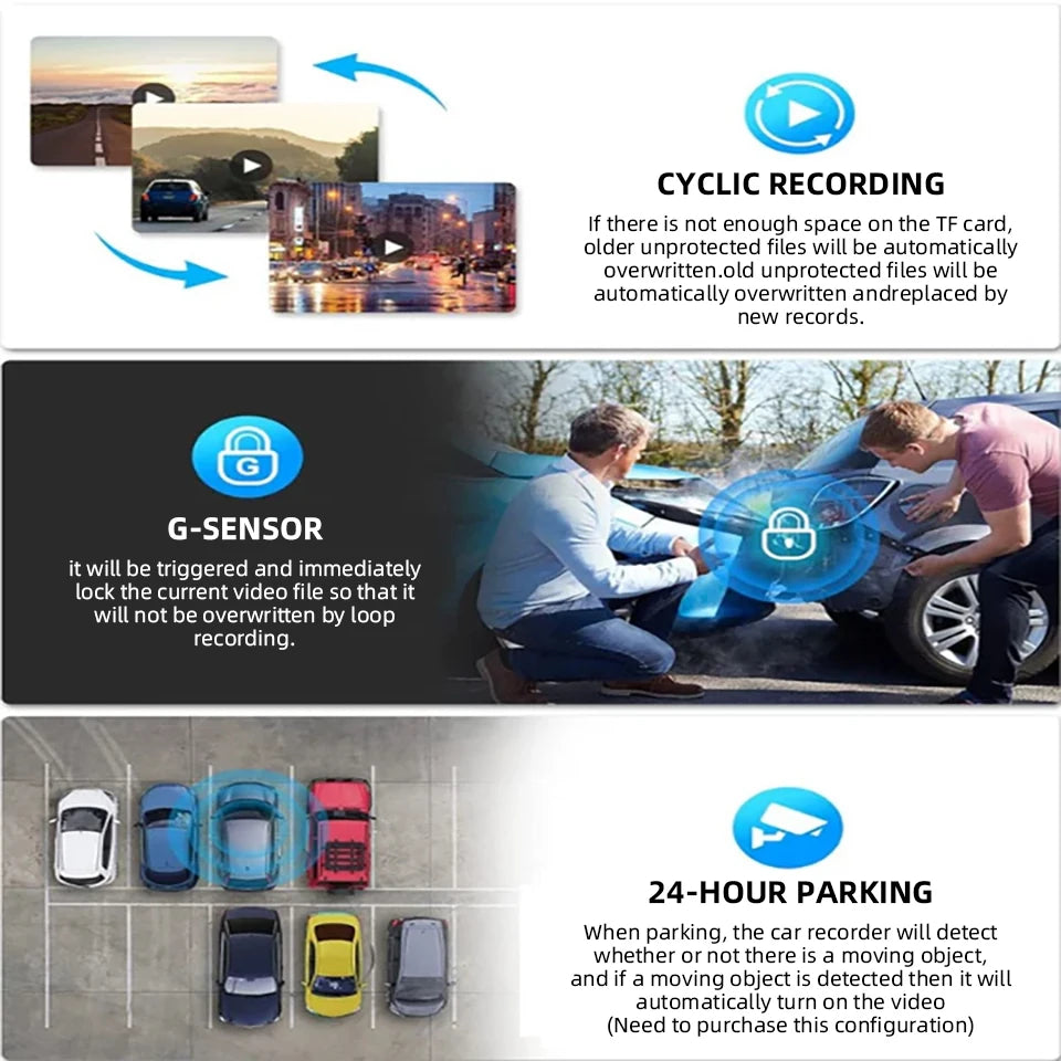 Revolutionary 1080P Four-Channel Dash Cam with Exceptional Night Vision and 24/7 Parking Protection