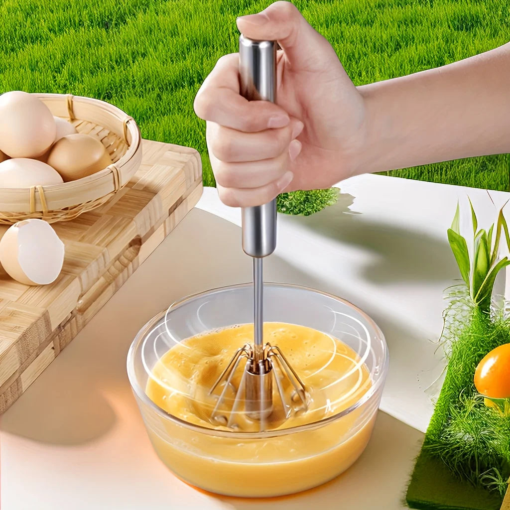 Revolutionize Your Baking with the Ultimate Stainless Steel Semi-Automatic Egg Beater - Effortless Mixing Awaits!