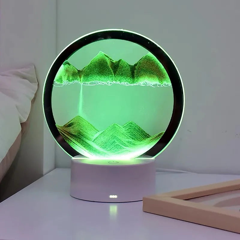 Enchanting Quicksand Table Lamp - Transform Your Space with Mesmerizing 3D Sand and Water Effects