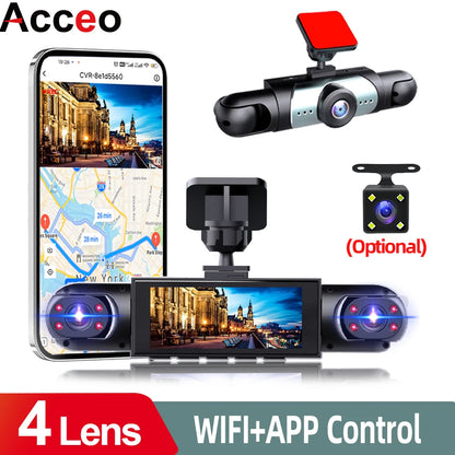 Revolutionary 1080P Four-Channel Dash Cam with Exceptional Night Vision and 24/7 Parking Protection