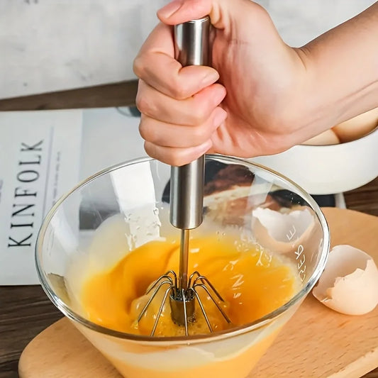 Revolutionize Your Baking with the Ultimate Stainless Steel Semi-Automatic Egg Beater - Effortless Mixing Awaits!