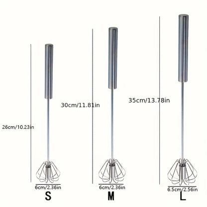 Revolutionize Your Baking with the Ultimate Stainless Steel Semi-Automatic Egg Beater - Effortless Mixing Awaits!