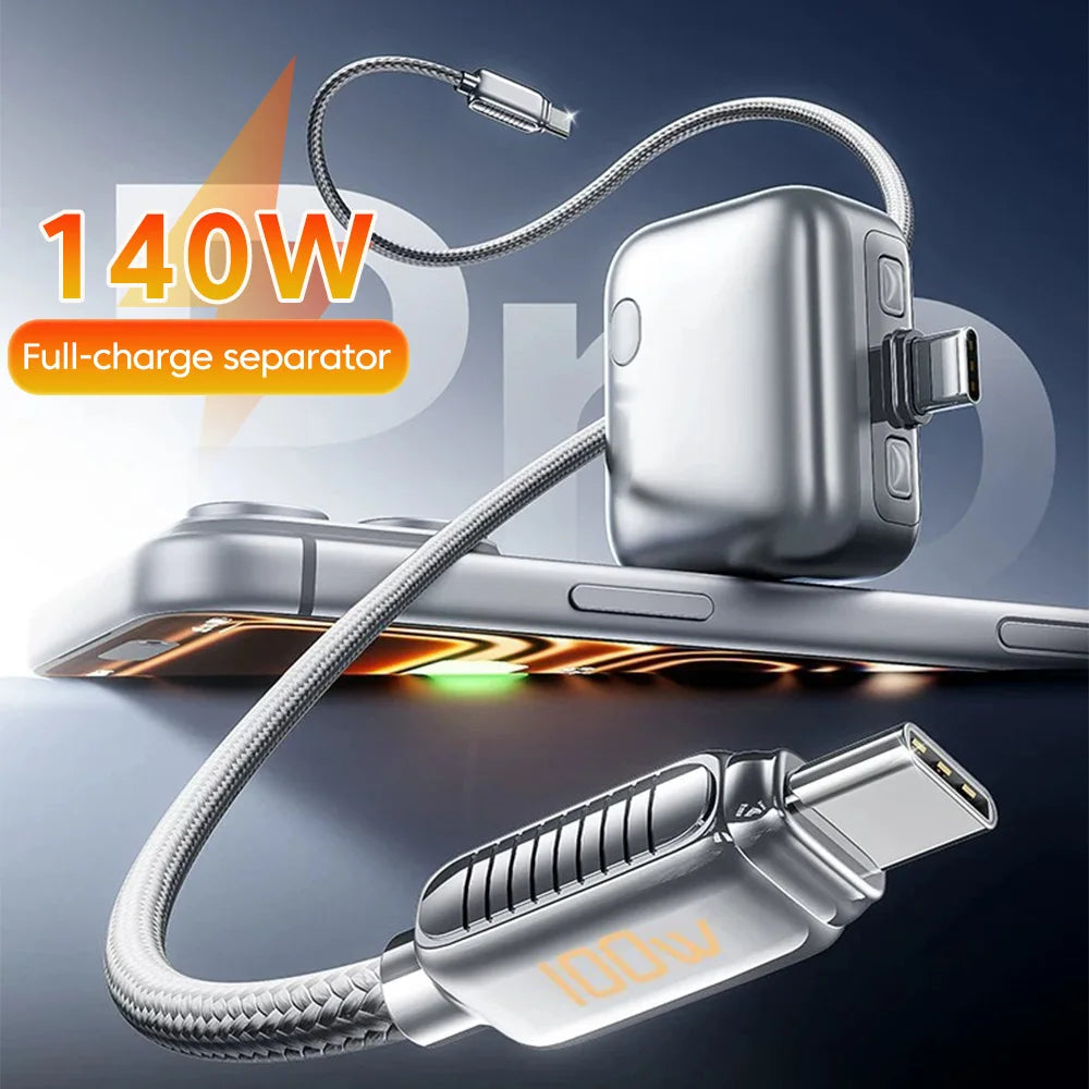 Experience Lightning-Fast Charging with the 140W PD Fast Charger Splitter - Perfect for iPhone 17 and Samsung Devices!