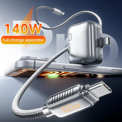 Experience Lightning-Fast Charging with the 140W PD Fast Charger Splitter - Perfect for iPhone 17 and Samsung Devices!