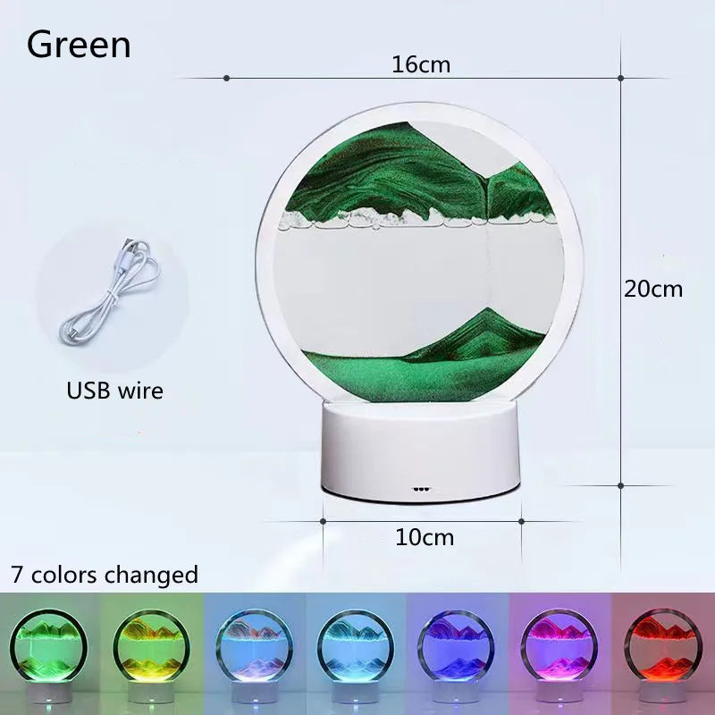 Enchanting Quicksand Table Lamp - Transform Your Space with Mesmerizing 3D Sand and Water Effects