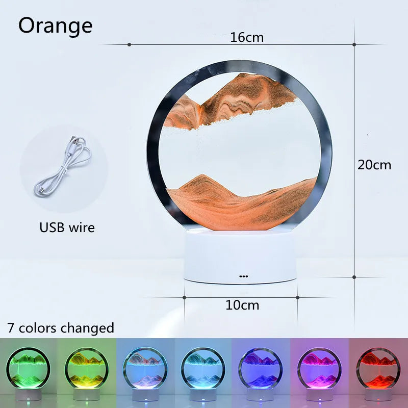 Enchanting Quicksand Table Lamp - Transform Your Space with Mesmerizing 3D Sand and Water Effects