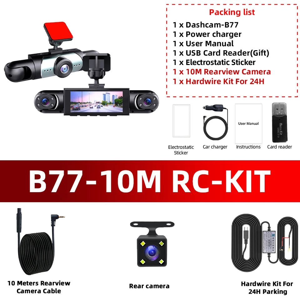 Revolutionary 1080P Four-Channel Dash Cam with Exceptional Night Vision and 24/7 Parking Protection