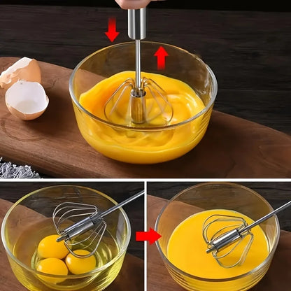 Revolutionize Your Baking with the Ultimate Stainless Steel Semi-Automatic Egg Beater - Effortless Mixing Awaits!