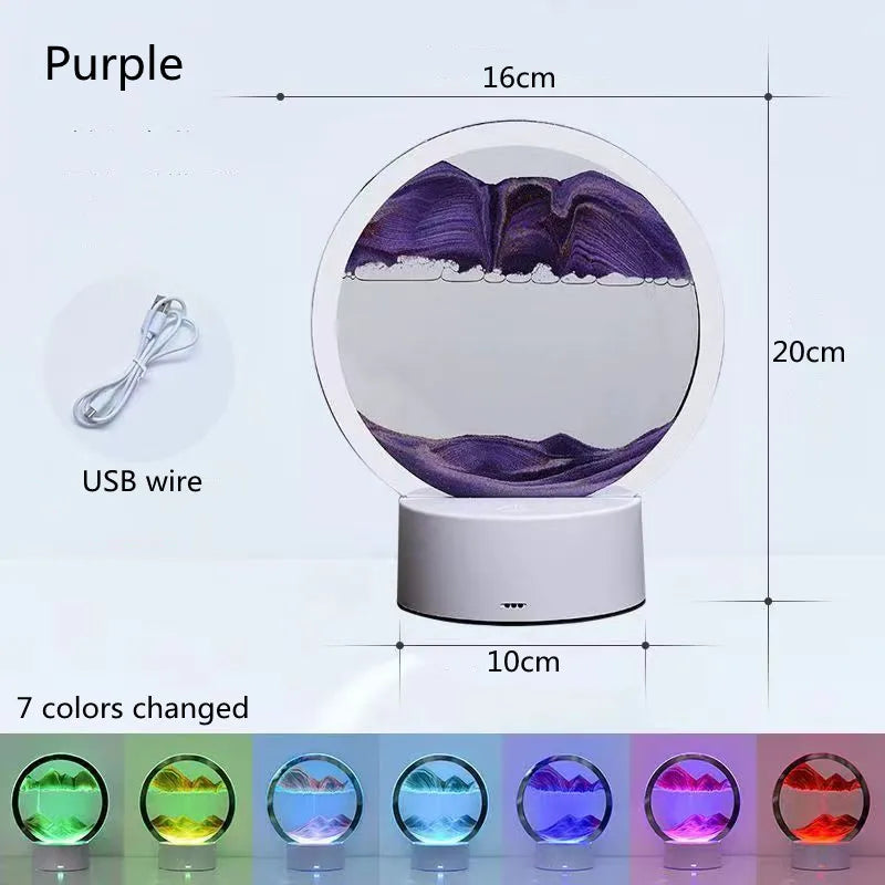 Enchanting Quicksand Table Lamp - Transform Your Space with Mesmerizing 3D Sand and Water Effects