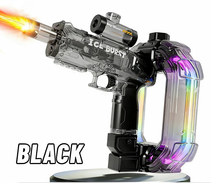 Ring-Shaped Electric Water Gun Kids Cool Toy Automatic Water Squirt Gun with Colorful Lights and Sound Summer Outdoor Toy Gift