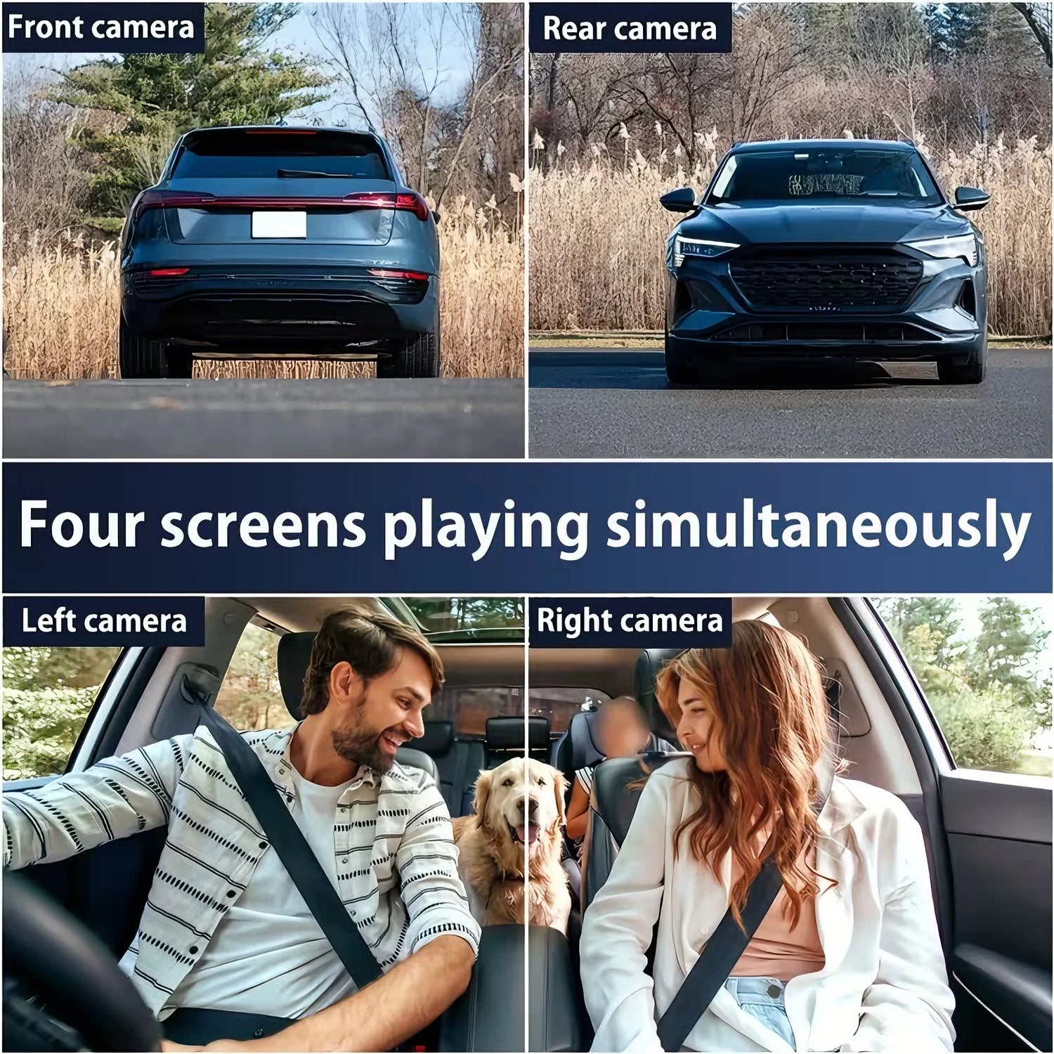 Ultimate 360-Degree Dash Cam with Four Cameras, Night Vision, and Loop Recording for Unmatched Vehicle Protection