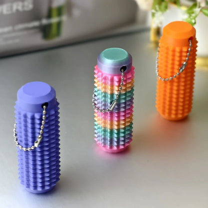 "Tactile Sensory Keychain | Bpa-Free Fidget Anxiety Relief Toy with Spiky Grip, Portable Office Desk Stress Relief Tool "