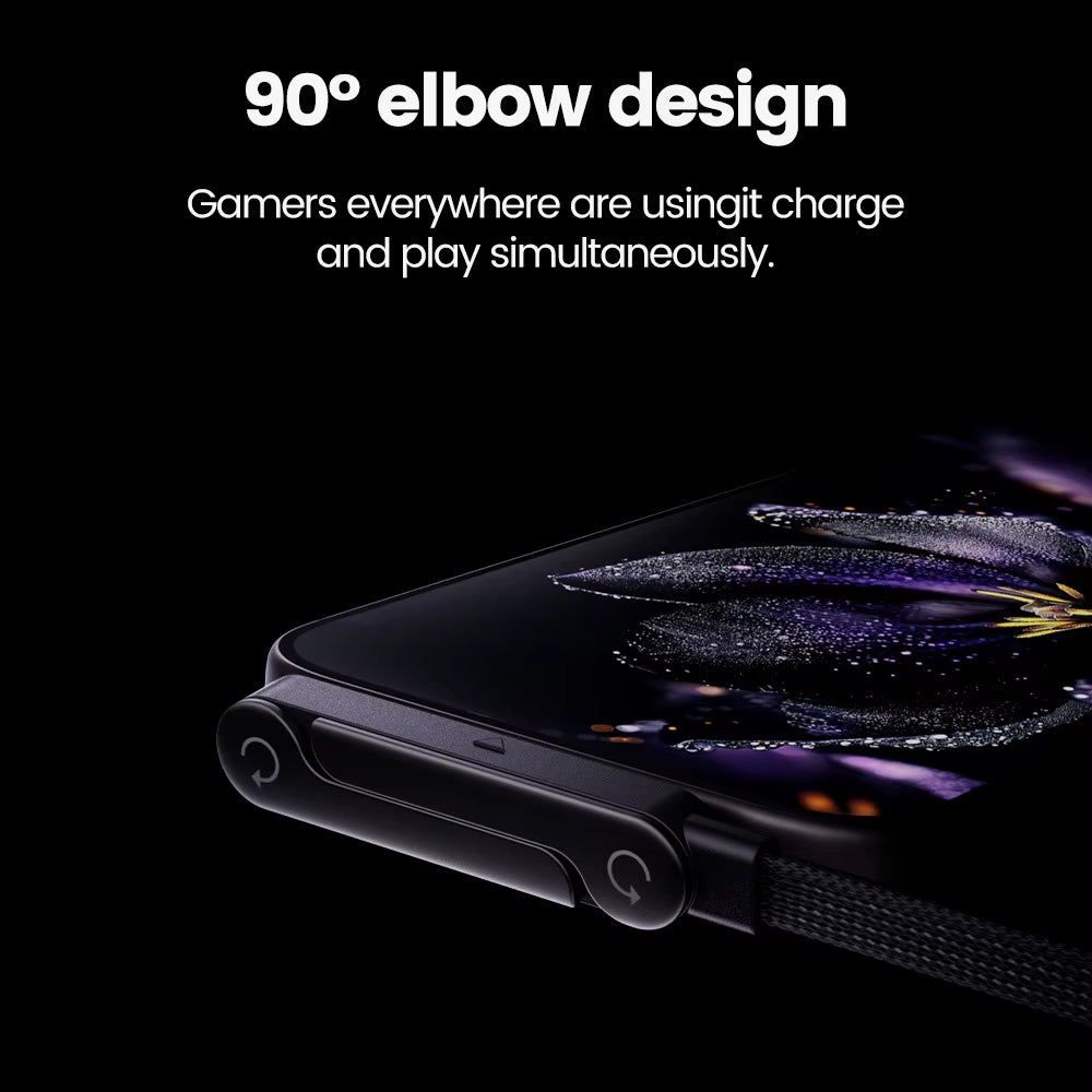 65W USB Fast Charging Cable with Foldable Phone Holder - 2-in-1 Type-C Quick Charge Data Cable for Mobile Devices