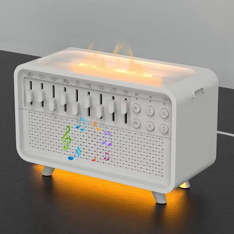 Transform Your Space with the 4-in-1 HiFi Bluetooth Speaker: LED Night Light, White Noise Sleep Aid, Humidifier, and 8 Soothing Natural Sounds